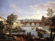 WITTEL, Caspar Andriaans van The Castel Sant Angelo from the South Spain oil painting artist